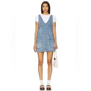 We the Free (Free People) NWOT High Roller Skirtall - Follow Your Heart Wash